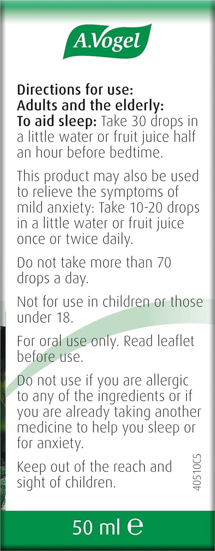 A.Vogel Dormeasan Sleep Valerian-Hops Oral Drops | Just Take 30 Drops Before Bedtime | 58 Days of Supply | Sleeping Aid | Extracts of Fresh Valerian Root | 50ml