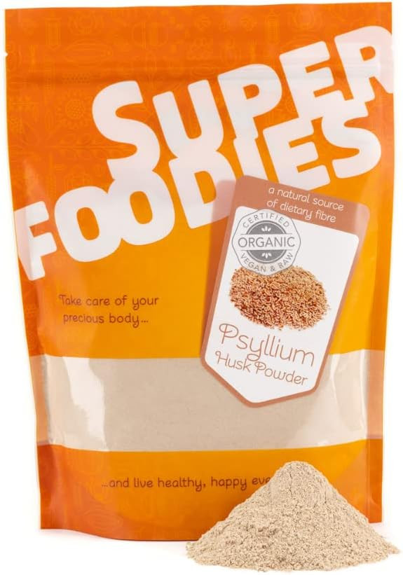 Superfoodies Pure Organic High Grade Psyllium Husk Powder 500G