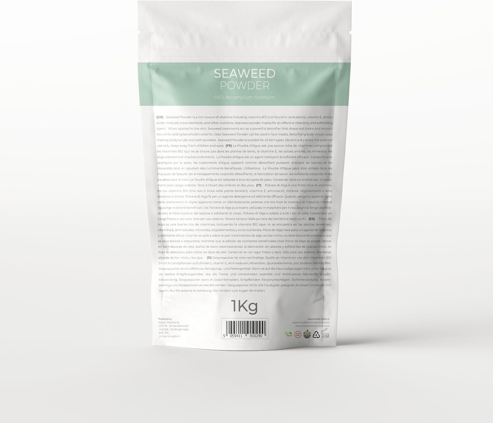 Mystic Moments | Seaweed Powder 1Kg Organically Sourced in The UK Pure & Natural Vegan GMO Free