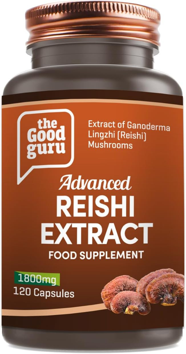 The Good Guru Advance Lion's Mane Extract - 1800mg | 120 Powder Capsules (40 Days Supply) Mushroom Supplement to Support Brain and Mental Performance