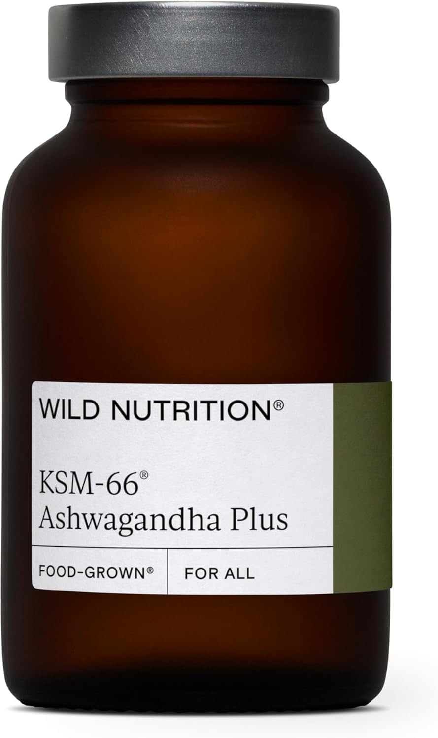 WILD NUTRITION Food-Grown® Ashwagandha KSM 66 Plus | Ethically Sourced Ashwagandha Capsules to Support Mind and Body | Tablets to Support Stress and Anxiety | 60 Capsules