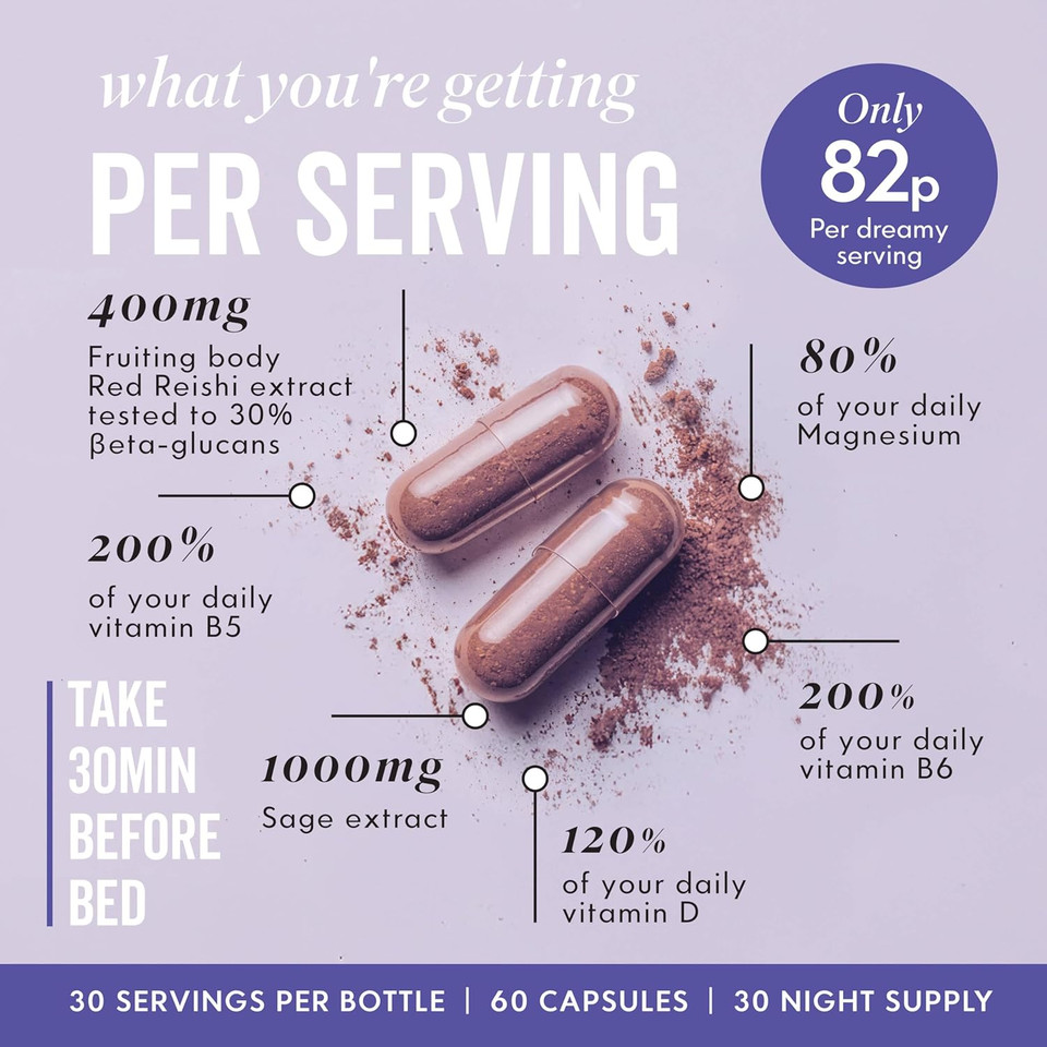 Grass & Co | Focus Lion's Mane Mushroom Capsules | Supports Cognitive Health | 60 Capsules | 30 Servings | Lion's Mane Extract, Ginseng, Omega-3, Vitamins B12 & D