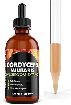 Feel Supreme - Cordyceps Mushroom Extract Supplement - High Strength 10:1 Nootropic Drink for Energy, Heart Health, Immune System Booster - Mushroom Supplement, Womens and Mens Vitamins - 60ml