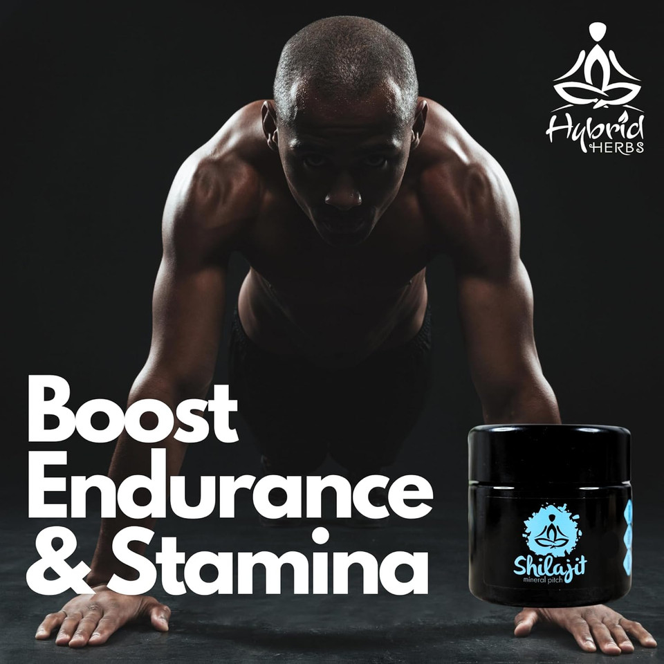 HYBRID HERBS Pure SHILAJIT Resin - 112 Servings (56g) - Premium Grade High Strength Shilajit Fulvic Acid, 85+ Minerals & Nutrients for Stamina & Energy, 100% Natural Mumio