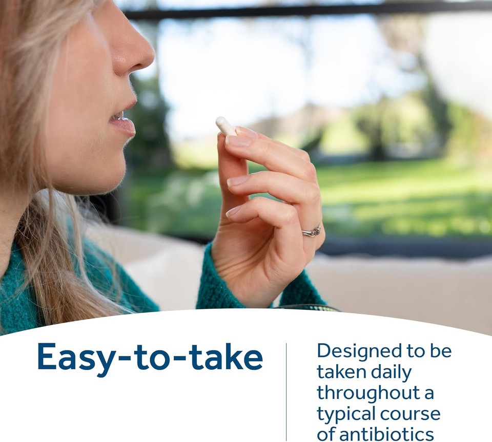 Optibac Probiotics for Those on Antibiotics - Vegan Digestive Probiotic Supplement with 4.5 Billion Bacterial Cultures - Researched Alongside Antibiotics - 10 Capsules