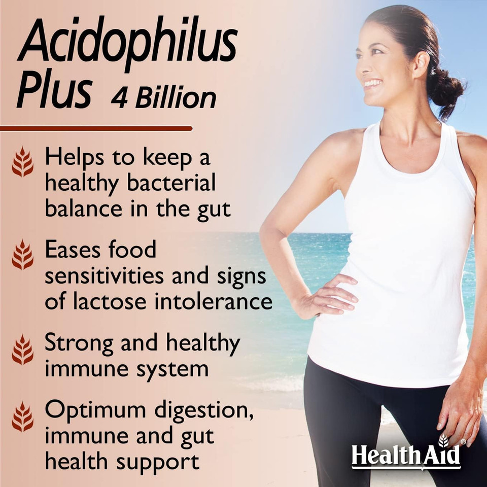 HealthAid Acidophilus Plus 4 Billion - 60 Vegicaps