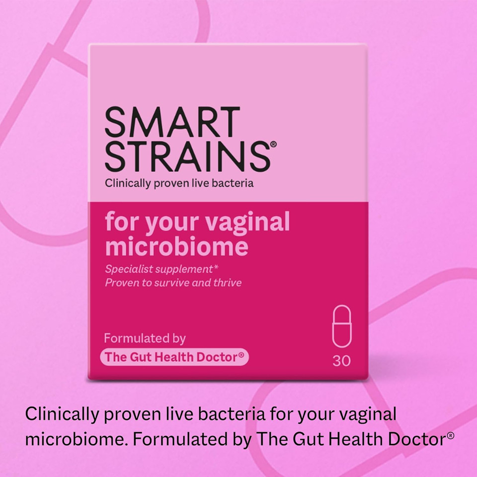 SMART STRAINS Probiotics for Women - Clinically Proven Live Bacteria for Women's Intimate Flora, Formulated by The Gut Health Doctor| 5 Billion Bacterial Cultures | Vaginal Probiotics 30 Capsules
