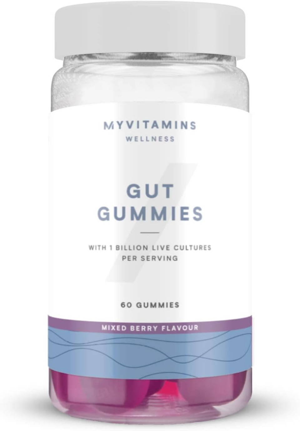 Myprotein Gut Gummies  Probiotic Gummies with Vitamin C  Supports Digestion, Gut Health & Immune System  Mixed Berry Flavor  Gluten-Free  60 Gummies