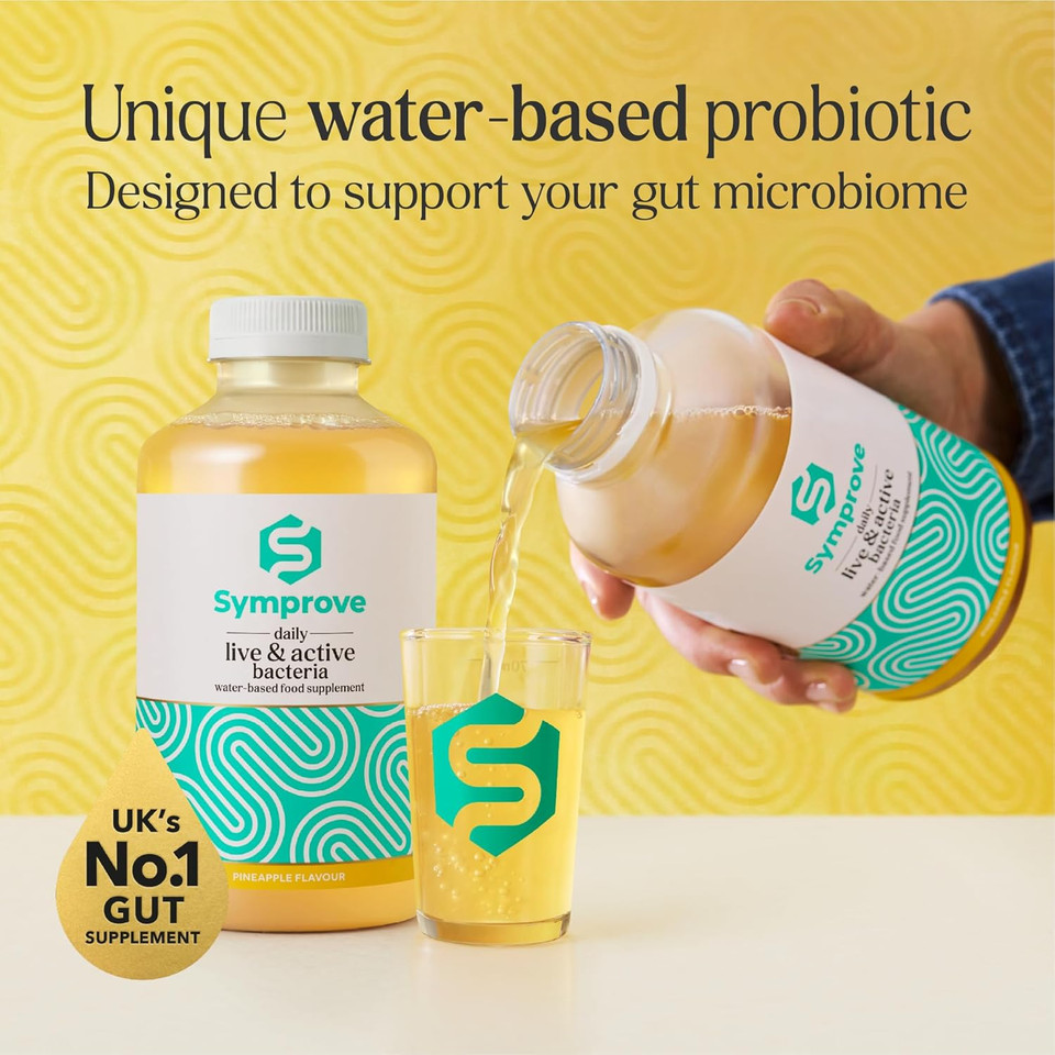 Symprove Pineapple 1 Week Pack Daily Essential Gut Health Supplement, Probiotic Drink with Live Bacteria, Vegan - 1x500ml