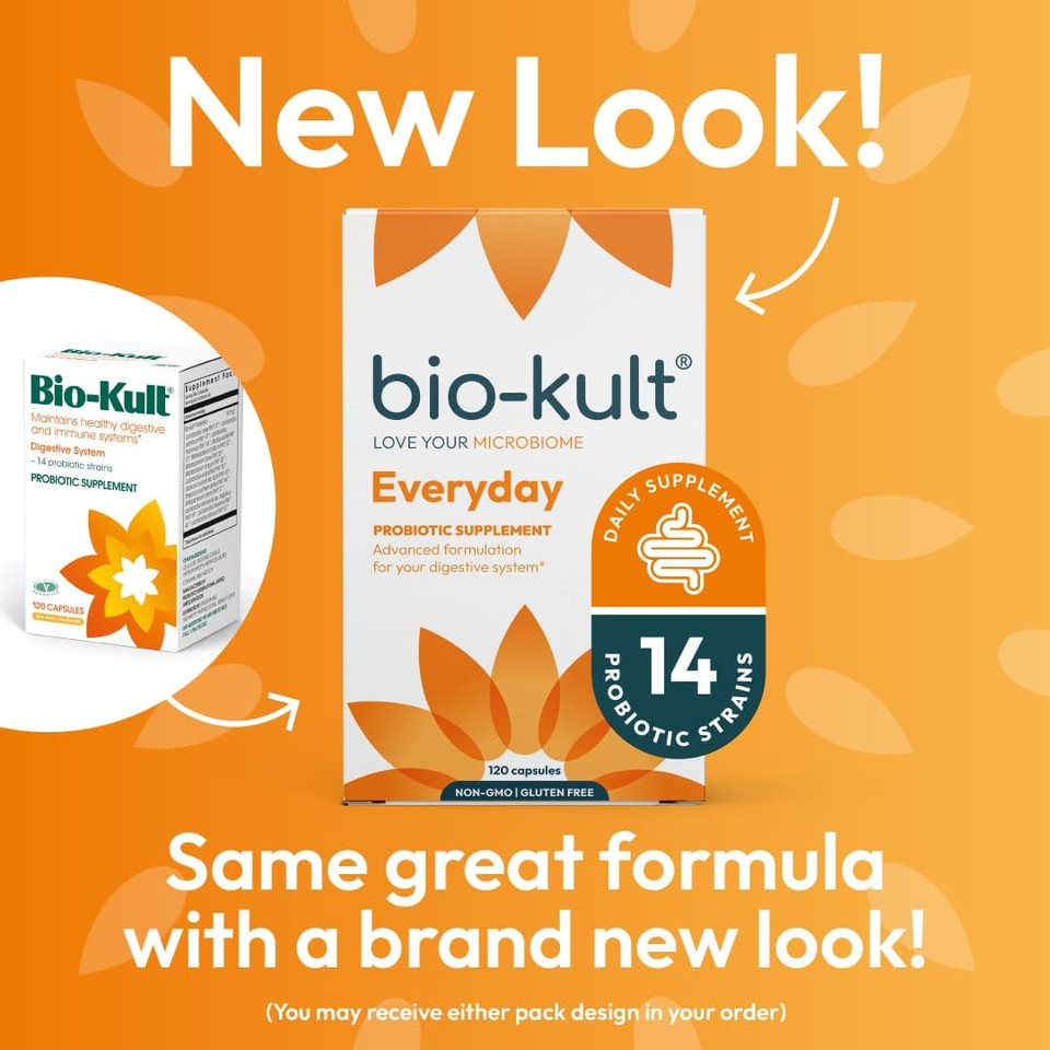 Bio-Kult Everyday Multi-Strain Formulation Probiotics for Digestive System, 120 Capsules (Pack of 1)