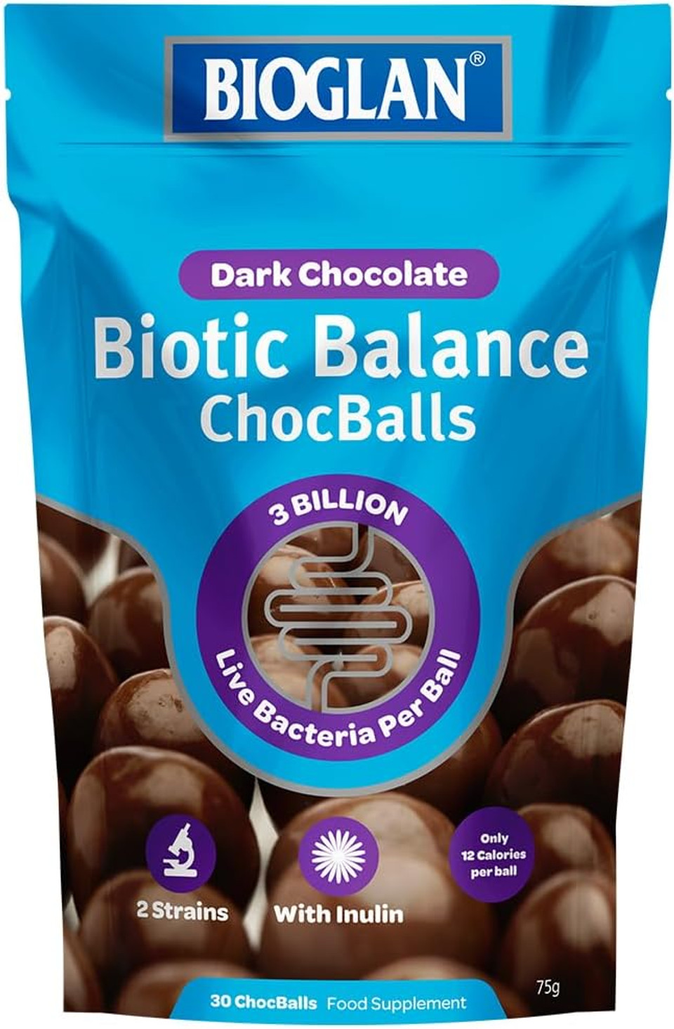 Bioglan Biotic Balance Dark Choc Balls | 3 Billion | CFU | Live Cultures | Inulin | 30 Balls (Pack of 2) Bioglan Biotic Balance Dark Choc Balls | 3 Billion | CFU | Live Cultures | Inulin | 30 Balls (Pack of 2)