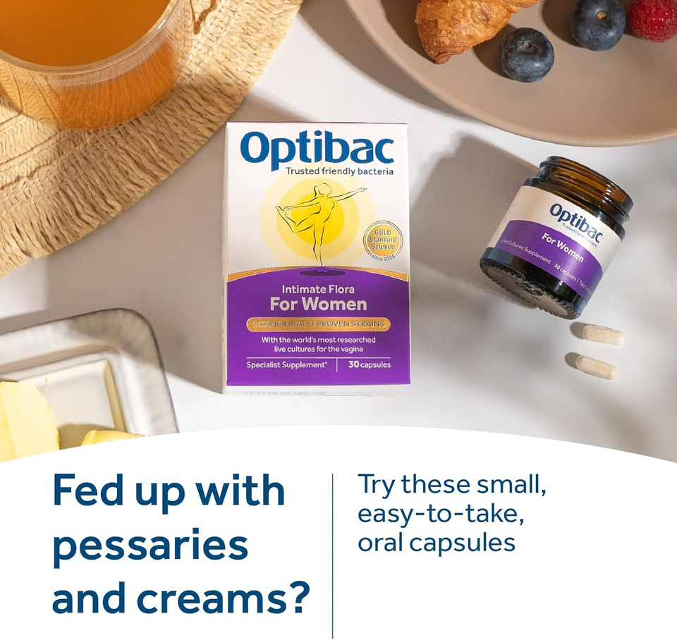 Optibac Probiotics for Women  Vaginal Probiotics  Specialist Supplement with a Scientifically Proven Formula for Vagina Flora  90 Capsules