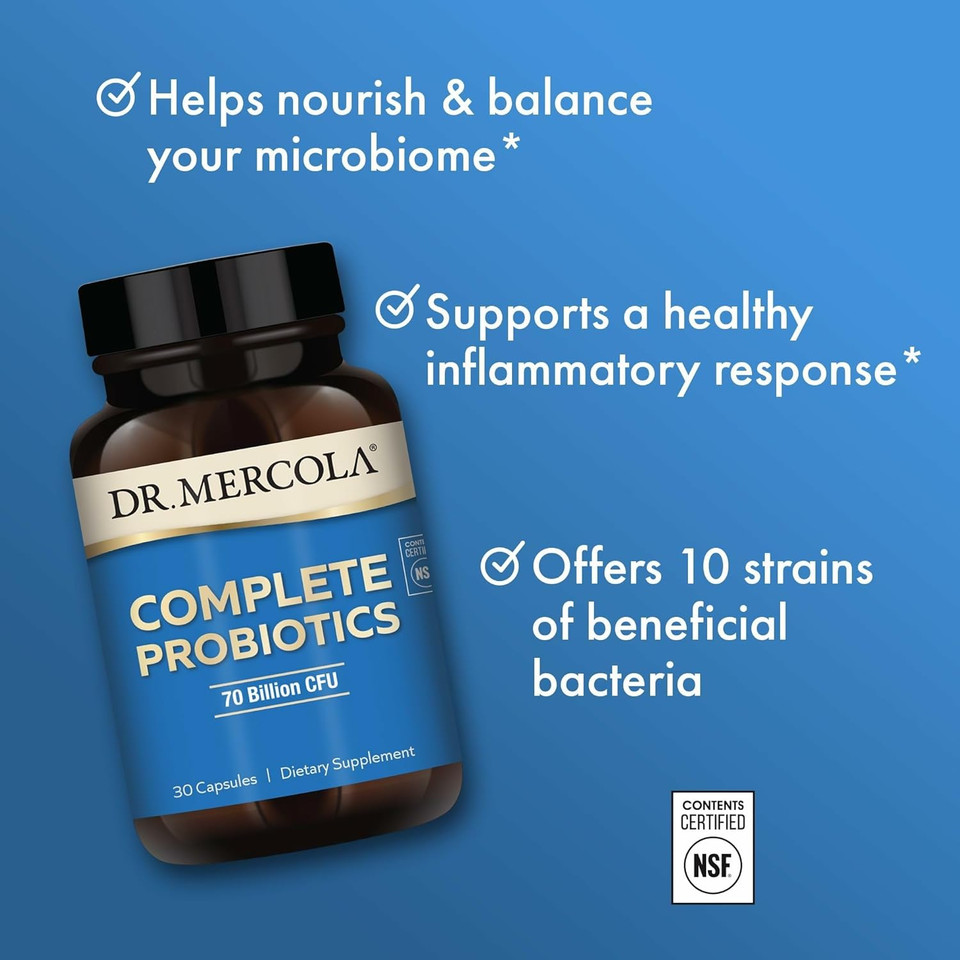 Dr Mercola Complete Probiotics 70 billion CFU per 2 capsules (30 Capsules)