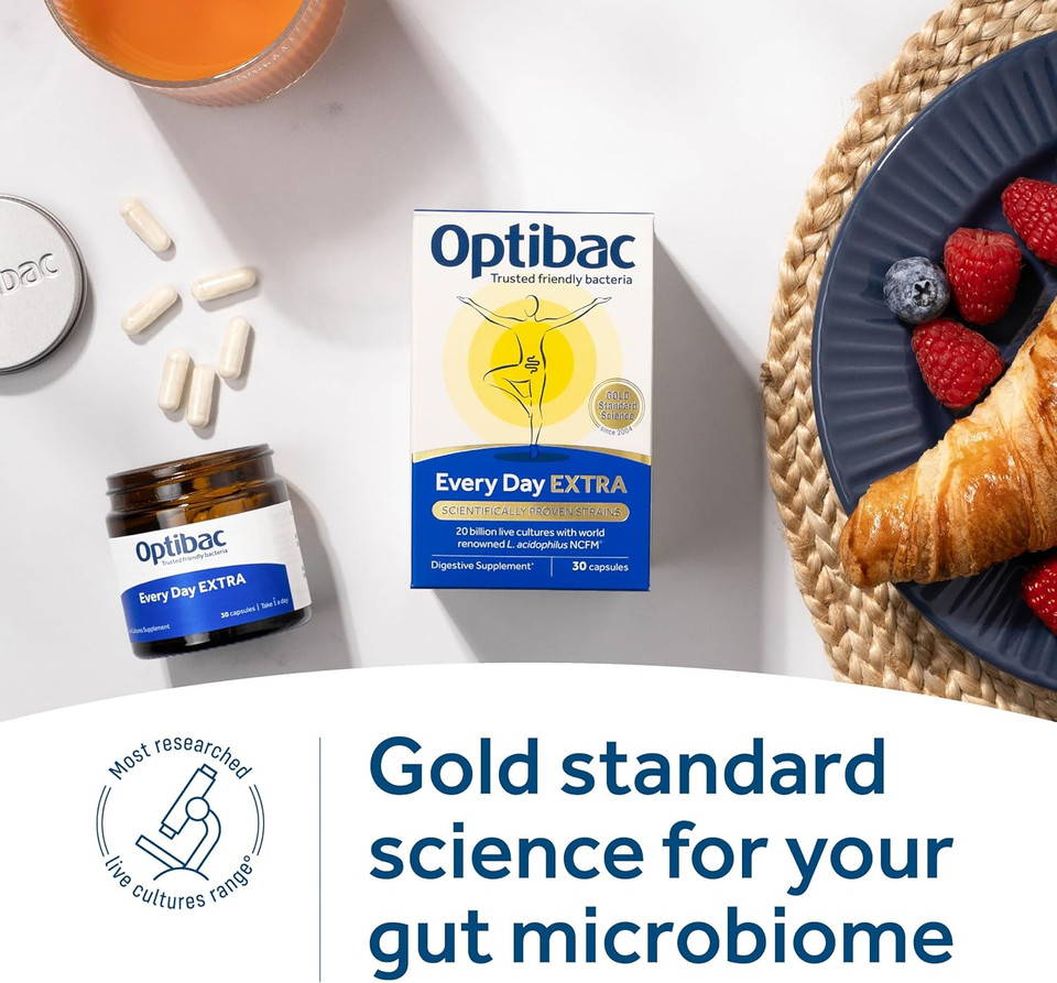 Optibac Probiotics Every Day Extra - High Strength Vegan Digestive Probiotic Supplement with 20 Billion Bacterial Cultures - 90 Capsules Optibac Probiotics Every Day Extra - High Strength Vegan Digestive Probiotic Supplement with 20 Billion Bacterial Cultures - 90 Capsules