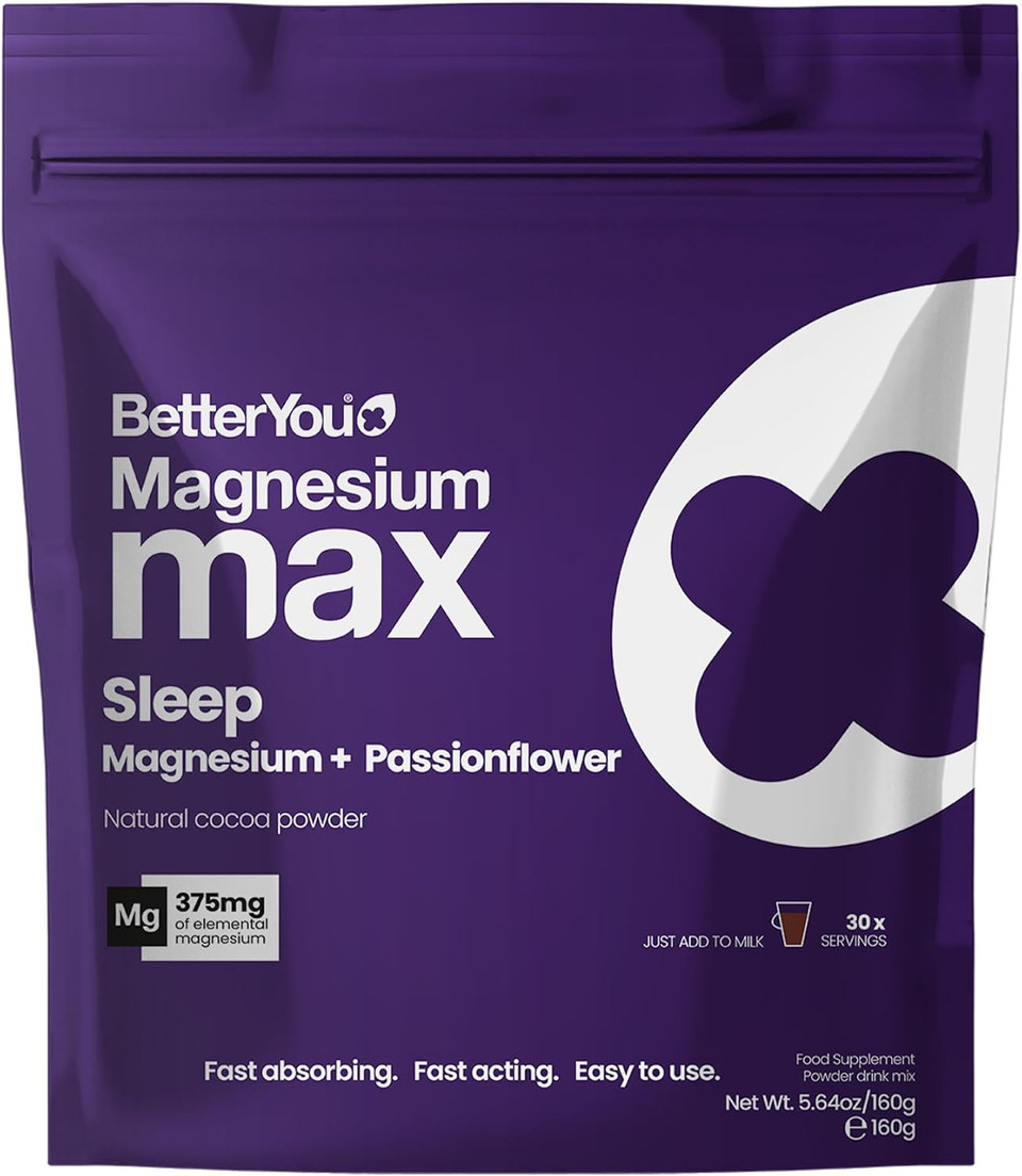 BetterYou Magnesium Glycinate, Citrate and Malate Sleep Powder Supplement, 1941mg 3-in-1 Complex Magnesium Delivering optimally bioavailable 375mg Elemental 200mg Passionflower, Hot Chocolate Powder BetterYou Magnesium Glycinate, Citrate and Malate Sleep Powder Supplement, 1941mg 3-in-1 Complex Magnesium Delivering optimally bioavailable 375mg Elemental 200mg Passionflower, Hot Chocolate Powder