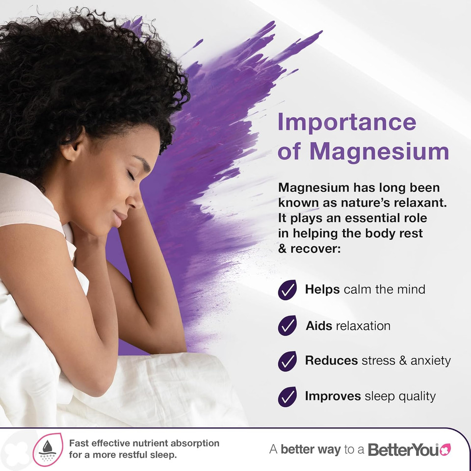 BetterYou Magnesium Glycinate, Citrate and Malate Sleep Powder Supplement, 1941mg 3-in-1 Complex Magnesium Delivering optimally bioavailable 375mg Elemental 200mg Passionflower, Hot Chocolate Powder BetterYou Magnesium Glycinate, Citrate and Malate Sleep Powder Supplement, 1941mg 3-in-1 Complex Magnesium Delivering optimally bioavailable 375mg Elemental 200mg Passionflower, Hot Chocolate Powder