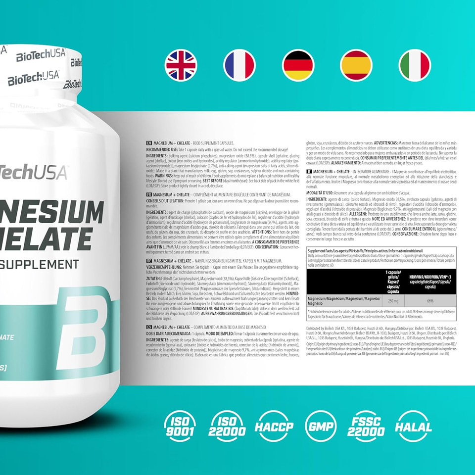 Biotech USA Magnesium - 120 Caps