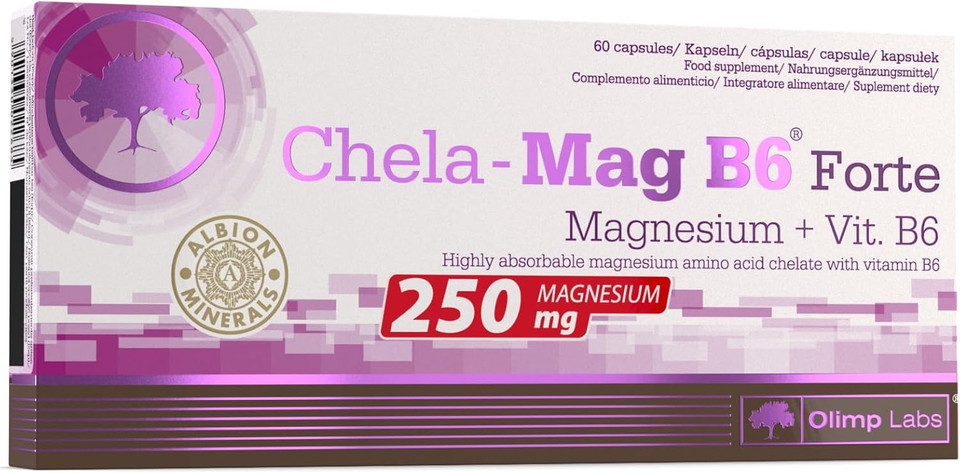 OLIMP Sport Nutrition Olimp Labs Chela-Mag B6 Forte Capsules, Pack of 60 Mega Capsules
