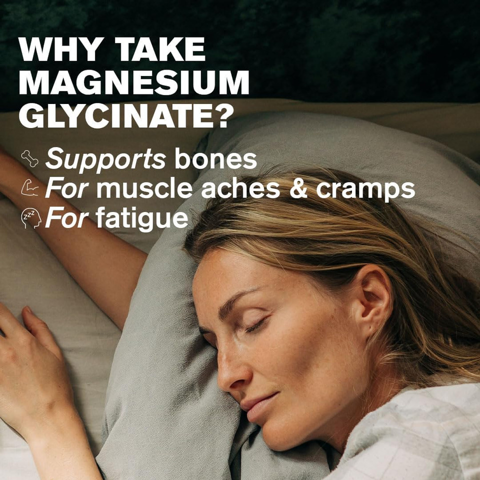 DR.VEGAN Daily Magnesium Glycinate Complex 1500mg | Provides 300mg of Pure Elemental Magnesium | Fatigue, Mood and Muscle Recovery | 60 Vegan Capsules | Two-A-Day
