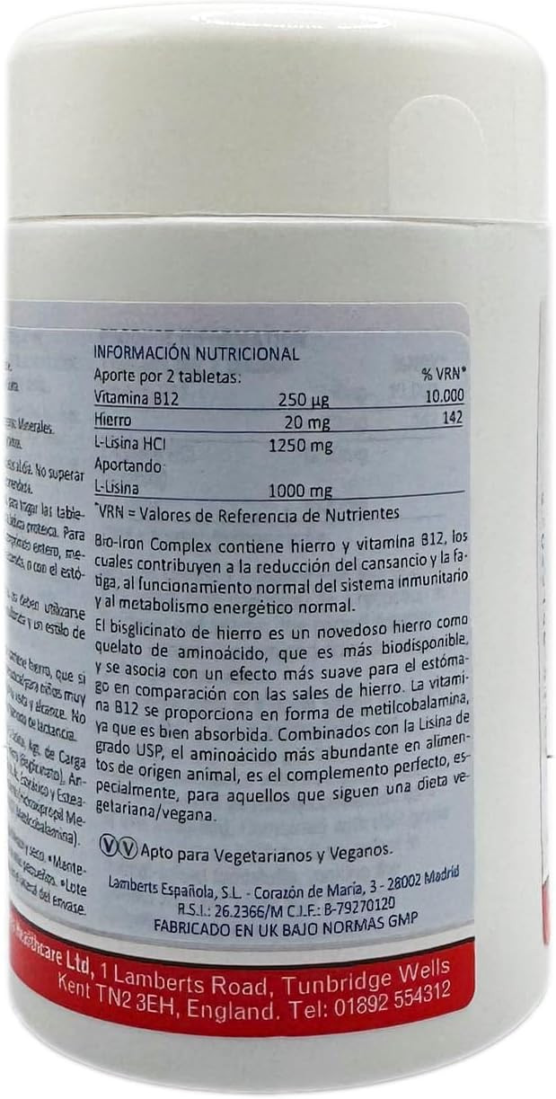 Lamberts Bio-Iron Complex 120 Tablets