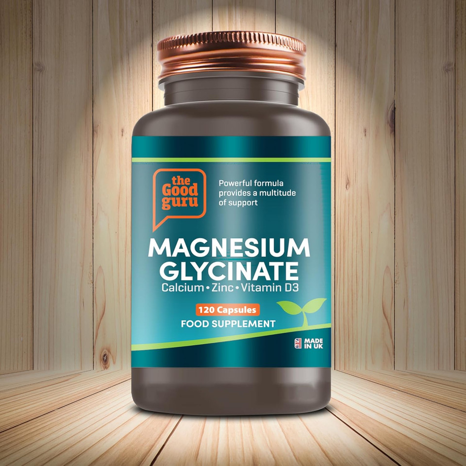 Magnesium Glycinate  120 Capsules | 9 in 1 Mineral Blend with Magnesium Glycinate 300mg, Calcium, Zinc, D3, K2, Manganese, Copper, Boron  The Good Guru