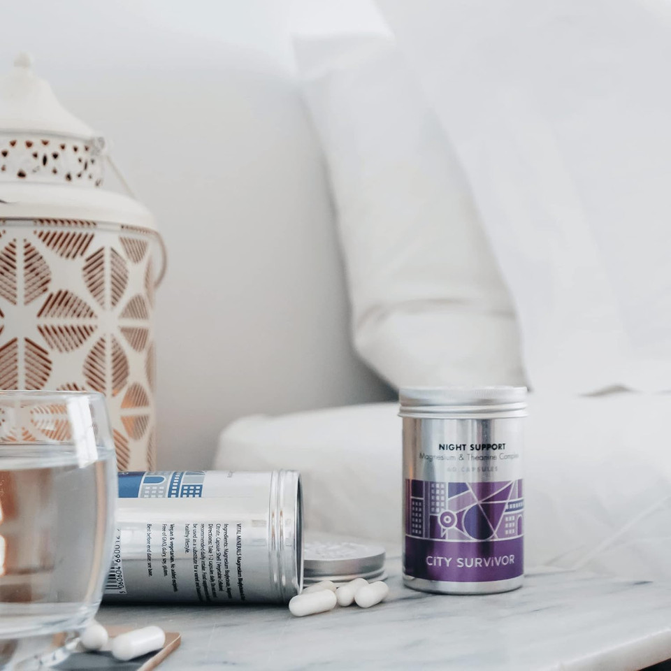 City Survivor Night Support - Magnesium Bisglycinate & Amino Acid Complex - 60 Capsules City Survivor Night Support - Magnesium Bisglycinate & Amino Acid Complex - 60 Capsules
