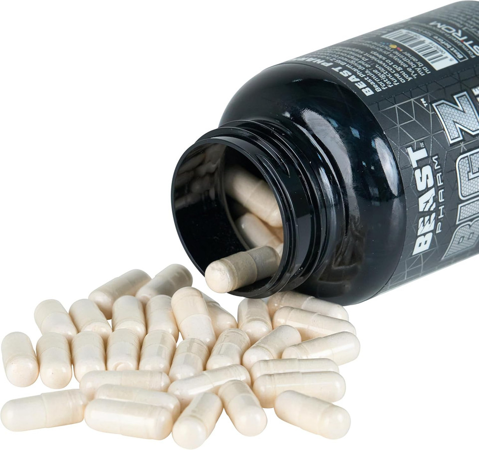 Beast | Big Z Supplement with Advanced Levagen+, Affon, Zinc, Magnesium for Sleep and Joint Health | Night Drink | Sour Cherry | 90 Capsules