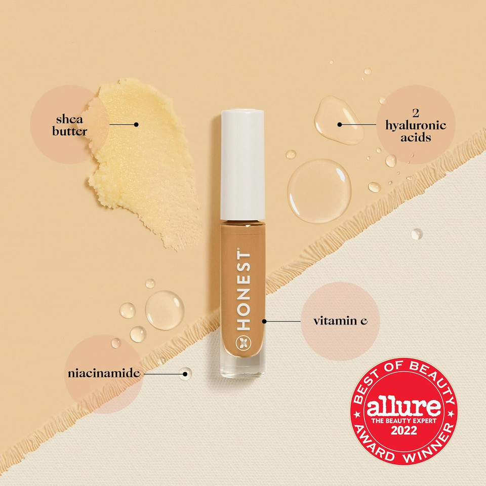 Honest Beauty Fresh Flex Concealer With Niacinamide + Vitamin E + Hyaluronic Acid | Vegan + Cruelty Free | Toffee, 0.17 Fl Oztoffee