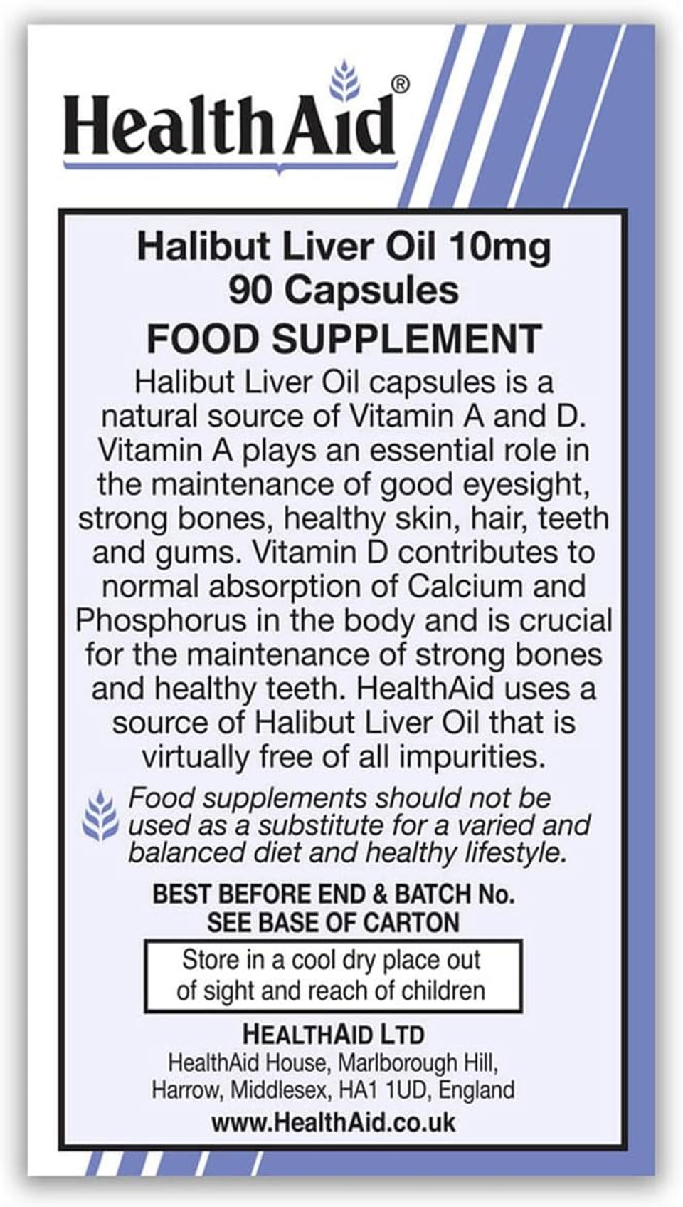 HealthAid Halibut Liver Oil - 90 Capsules (Pack of 2)