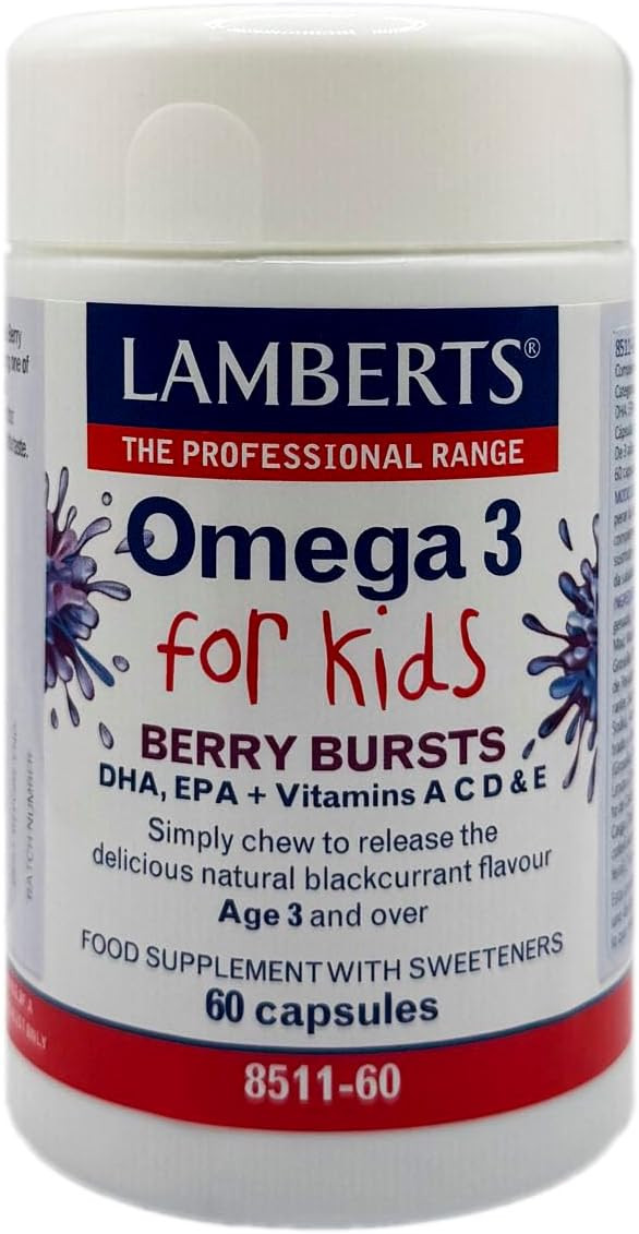 Lamberts Omega 3 for Kids Berry Bursts 60 Capsules