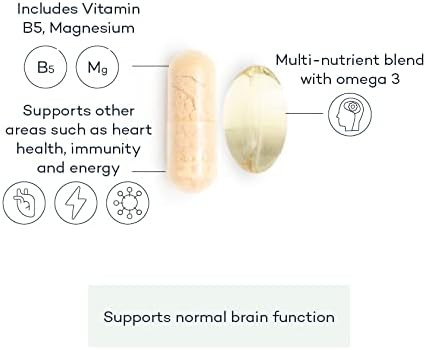 Prime Fifty Brain & Cognition Supplements  28 Day Supply  Brain Energy & Focus Supplement with Omega 3 Fatty Acids & Vitamin B12  Omega 3 Capsules