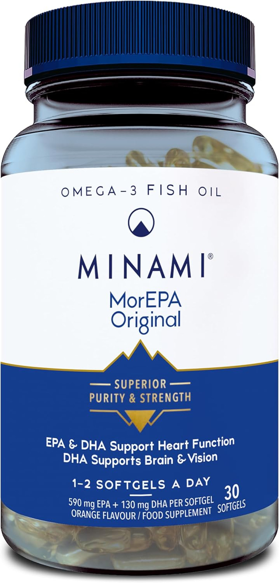 MINAM - Omega-3 Fish Oil - MorEPA Original - 30 Softgels