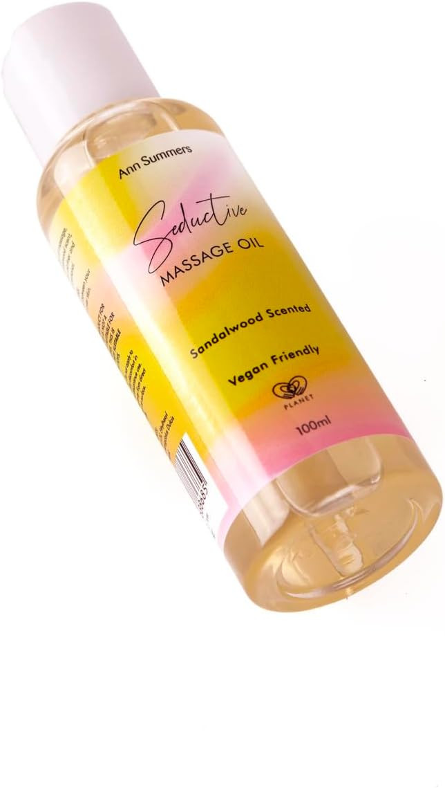 Ann Summers Seductive Massage Oil - Sandalwood Scent - 100ml - Natural Sensuality for Intimate Moments - Miniature Flavoured Massage Oil - Vegan & Natural Massage Oil - Moisturising Formula