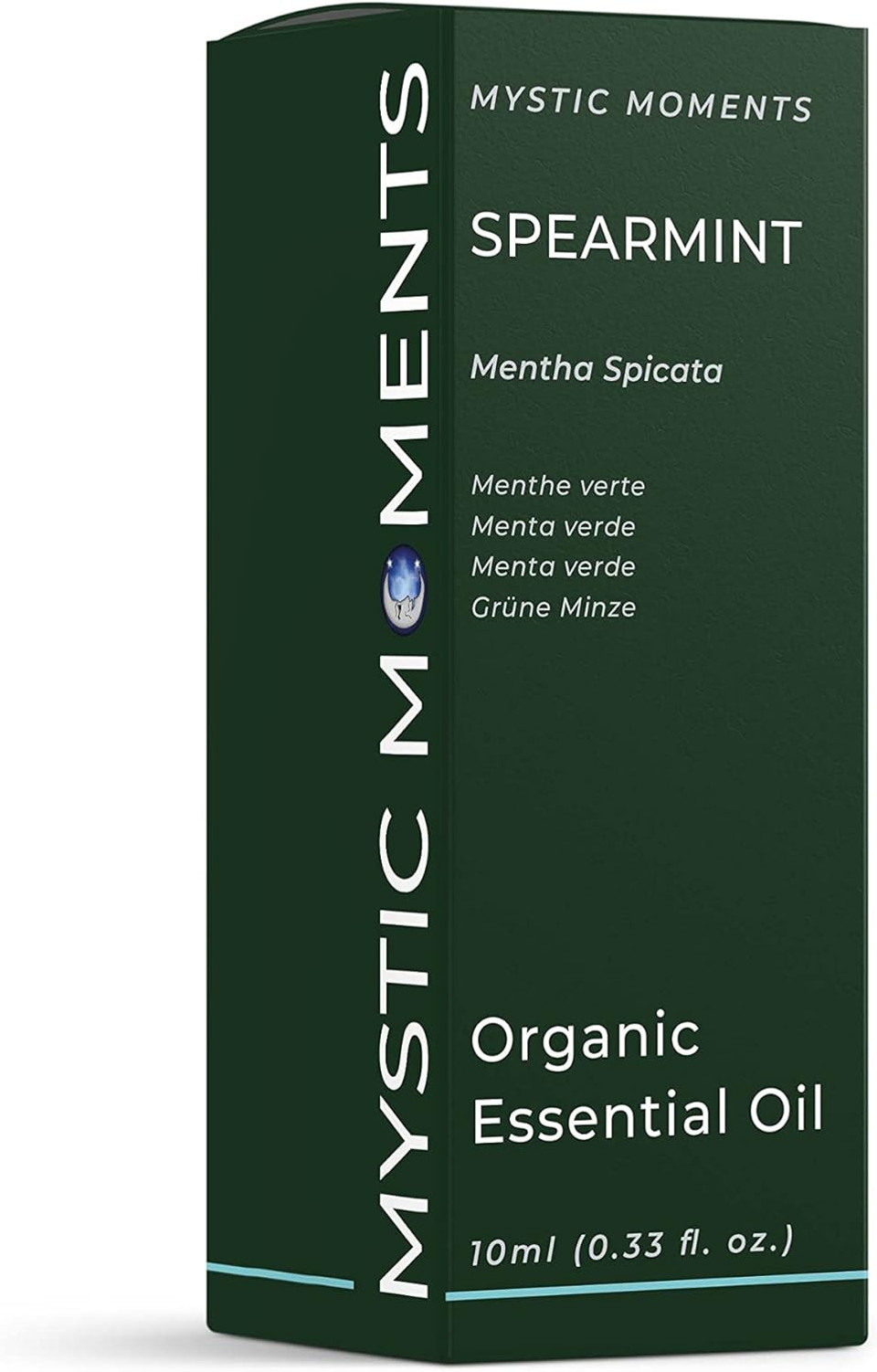 Mystic Moments | Organic Spearmint Essential Oil 10ml - Pure & Natural Oil for Diffusers, Aromatherapy & Massage Blends Vegan GMO Free (Pack of 2)