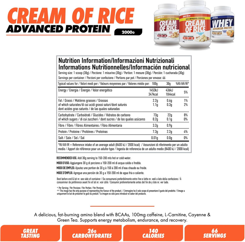 Per4m Cream Of Rice | 15 Servings | High Carbohydrate Cream Of Rice | Breakfast Replacement | Low Sugar Gym Supplements 450g NEW IMPROVED FORMULA (Chocolate Orange, 450g)