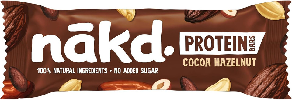 Nakd Cocoa Hazelnut Protein Bar - Vegan - Gluten Free - Healthy Snack, 45g (Pack of 16 bars) Nakd Cocoa Hazelnut Protein Bar - Vegan - Gluten Free - Healthy Snack, 45g (Pack of 16 bars)
