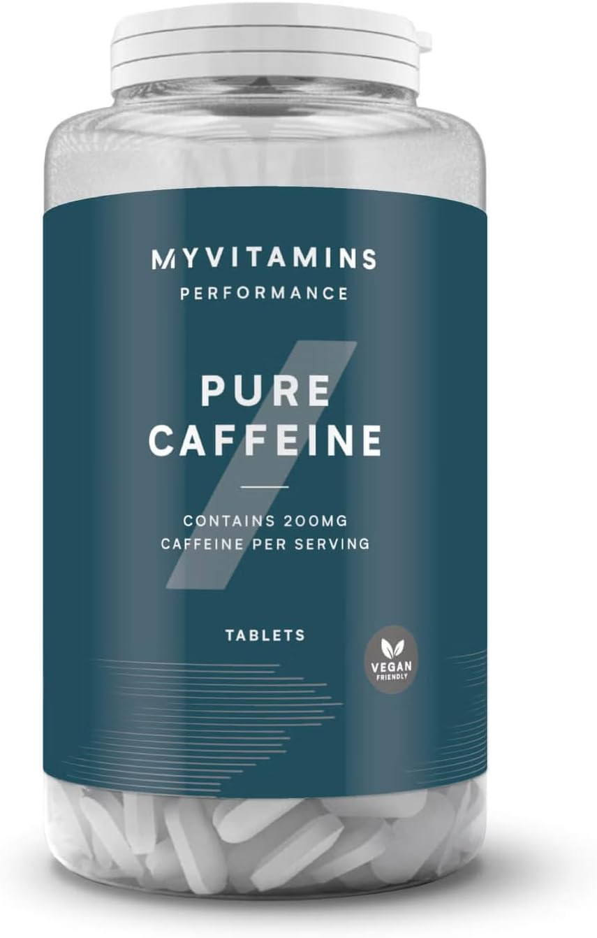Myprotein Pure Caffeine 200mg Tablets | Natural Energy, Focus & Endurance Support | Increases Alertness & Performance | Convenient Pre-Workout Stimulant Supplement | 200 Tablets
