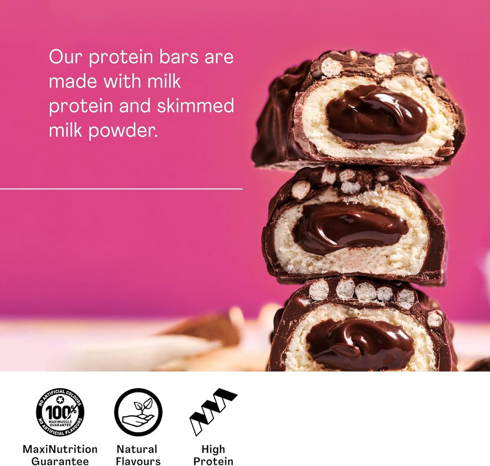 MaxiNutrition Creamy Core Protein Bar - Snack - Fat-Free, Low in Sugar - 14g Protein - Dark Chocolate Coconut, 182 kcal per Serving, 12 x 45g