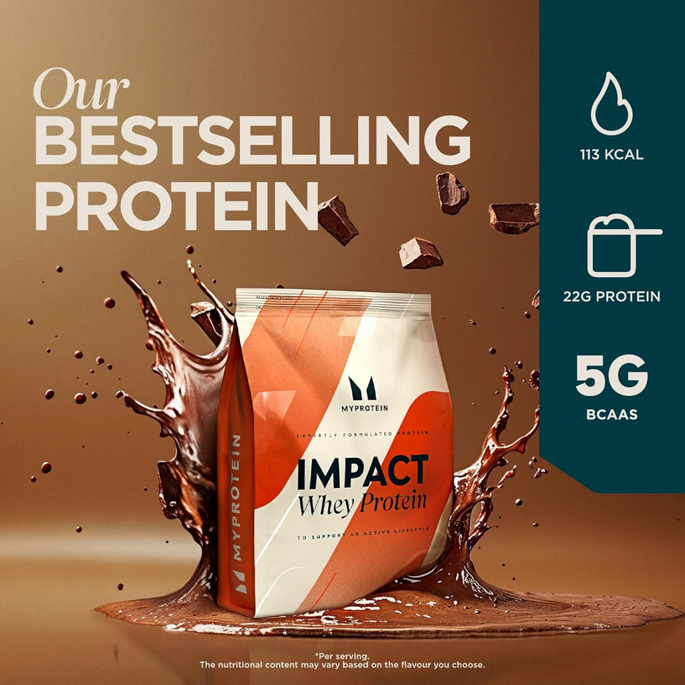 Myprotein Impact Whey Protein  Chocolate Smooth 500G  Muscle Building Powder with Over 80% Protein and 2g Leucine per Serving