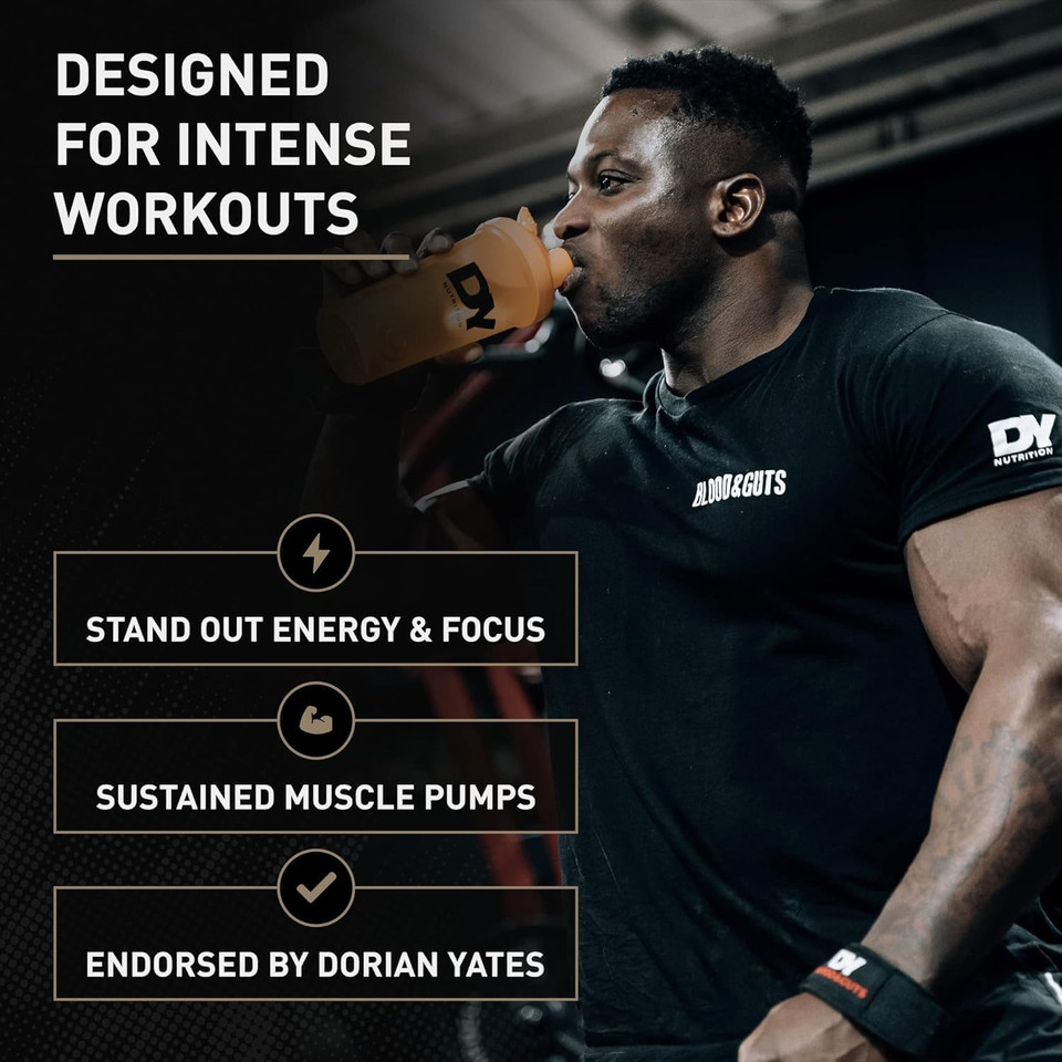DY Nutrition - Blood and Guts Pre Workout Powder, 380g (Mojito) - High Strength Preworkout with 350mg Caffeine, Citrulline Malate, Beta Alanine, Arginine AKG, L-Tyrosine, Vitamin B3 for Men & Women DY Nutrition - Blood and Guts Pre Workout Powder, 380g (Mojito) - High Strength Preworkout with 350mg Caffeine, Citrulline Malate, Beta Alanine, Arginine AKG, L-Tyrosine, Vitamin B3 for Men & Women