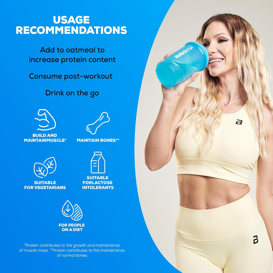 BioTechUSA Iso Whey Zero | Premium Whey Protein Isolate | Grass-Fed | Enzyme-Free | Sugar- and Gluten-Free, 500 g, Strawberry