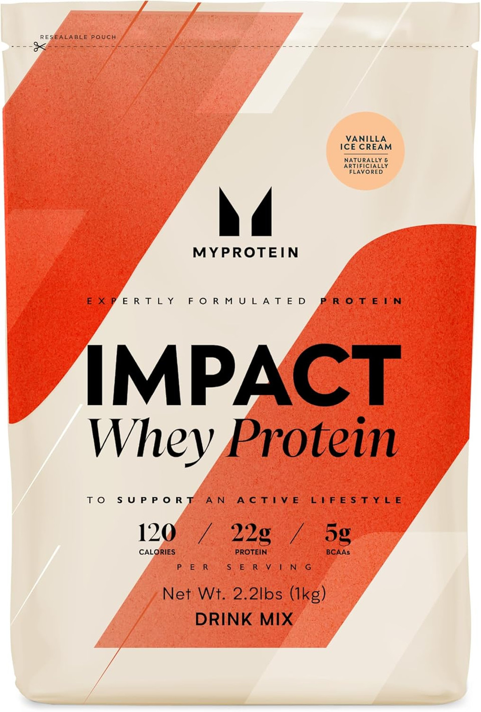 Myprotein Impact Whey Protein Powder. Muscle Building Supplements for Everyday Workout with Essential Amino Acid and Glutamine. Vegetarian, Low Fat and Carb Content - Cookies and Cream, 1kg
