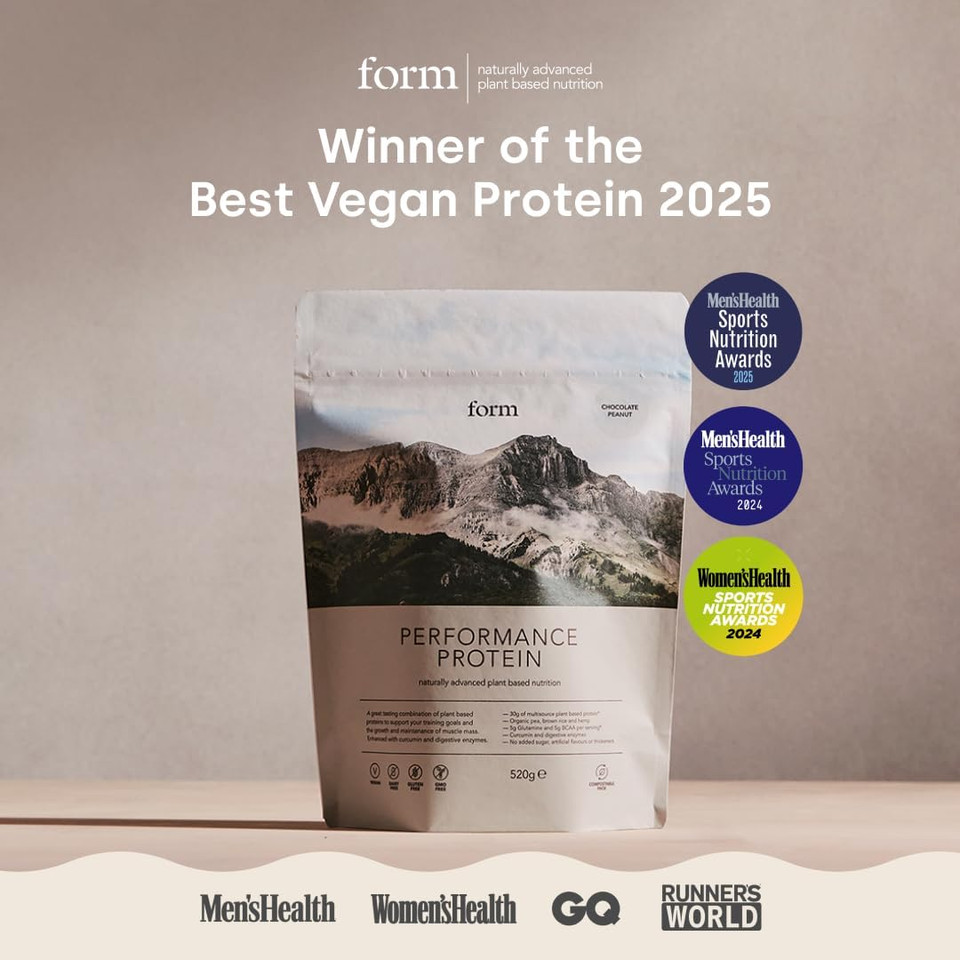Form Performance Protein - Vegan Protein Powder - 30g of Plant Based Protein per Serving, with BCAAs and Digestive Enzymes. Perfect Post Workout. Tastes Great with Just Water!