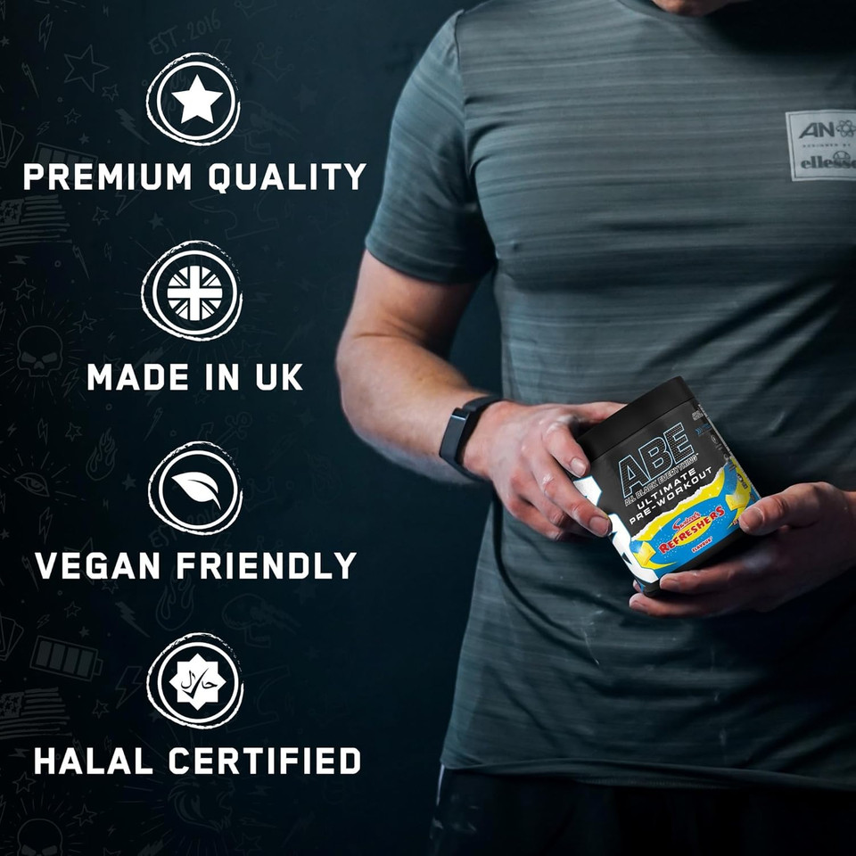 Applied Nutrition Bundle ABE Pre Workout 375g + 750ml Steel Protein Shaker | All Black Everything Pre Workout Powder, Energy & Physical Performance with Creatine, Beta Alanine (Strawberry Mojito) Applied Nutrition Bundle ABE Pre Workout 375g + 750ml Steel Protein Shaker | All Black Everything Pre Workout Powder, Energy & Physical Performance with Creatine, Beta Alanine (Strawberry Mojito)