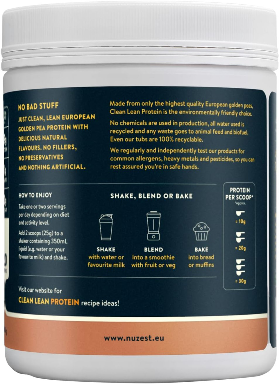 Vegan Protein Powders by Nuzest - Clean Lean Protein - Plant-Based Pea Protein Shake - Low Calorie & Low Carb - Gluten Free - Dairy Free (25g (Pack of 10), Vanilla)