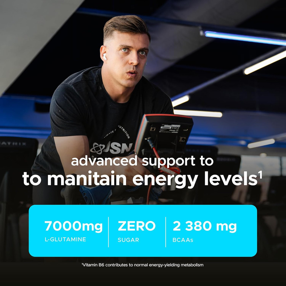 USN Power Punch BCAA Amino Acids Powder, Blue Raspberry Flavour - 400g, Vegan BCAA Powder, Vitamin B6 & No Sugar, Pre Workout & Intra Workout Energy Drink & Dietary Supplement to Maximise Performance