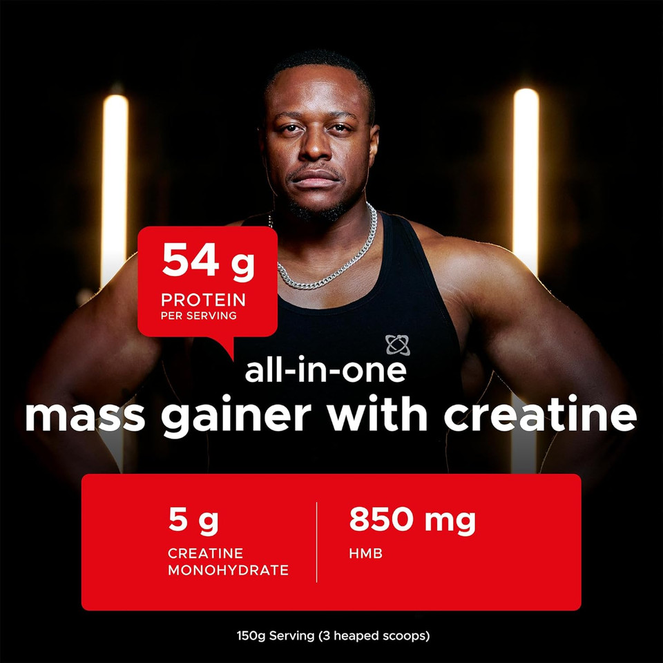 USN Muscle Fuel Anabolic All-In-One Muscle Mass Gainer, Vanilla Flavour - 2kg, Anabolic Creatine Amino BCAA Powder, 54g Protein Powder, 5g Creatine Powder, Muscle Growth Post Workout Energy Drink Mix