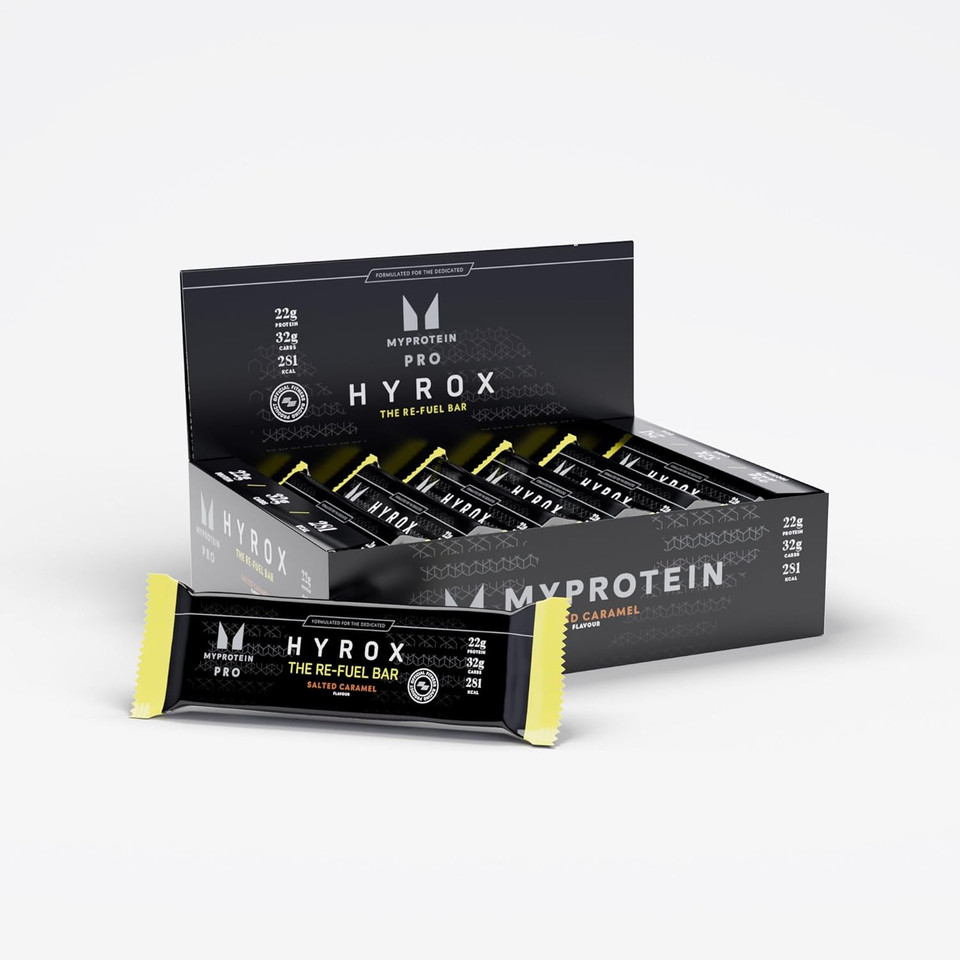 Myprotein PRO x HYROX THE Re-Fuel Bar | 22g Protein & 32g Carbs | Supports Post-Workout Recovery & Muscle Repair | High-Protein Energy Bar with Oats | Low Sugar & Vegetarian | 12 x 70g Bars
