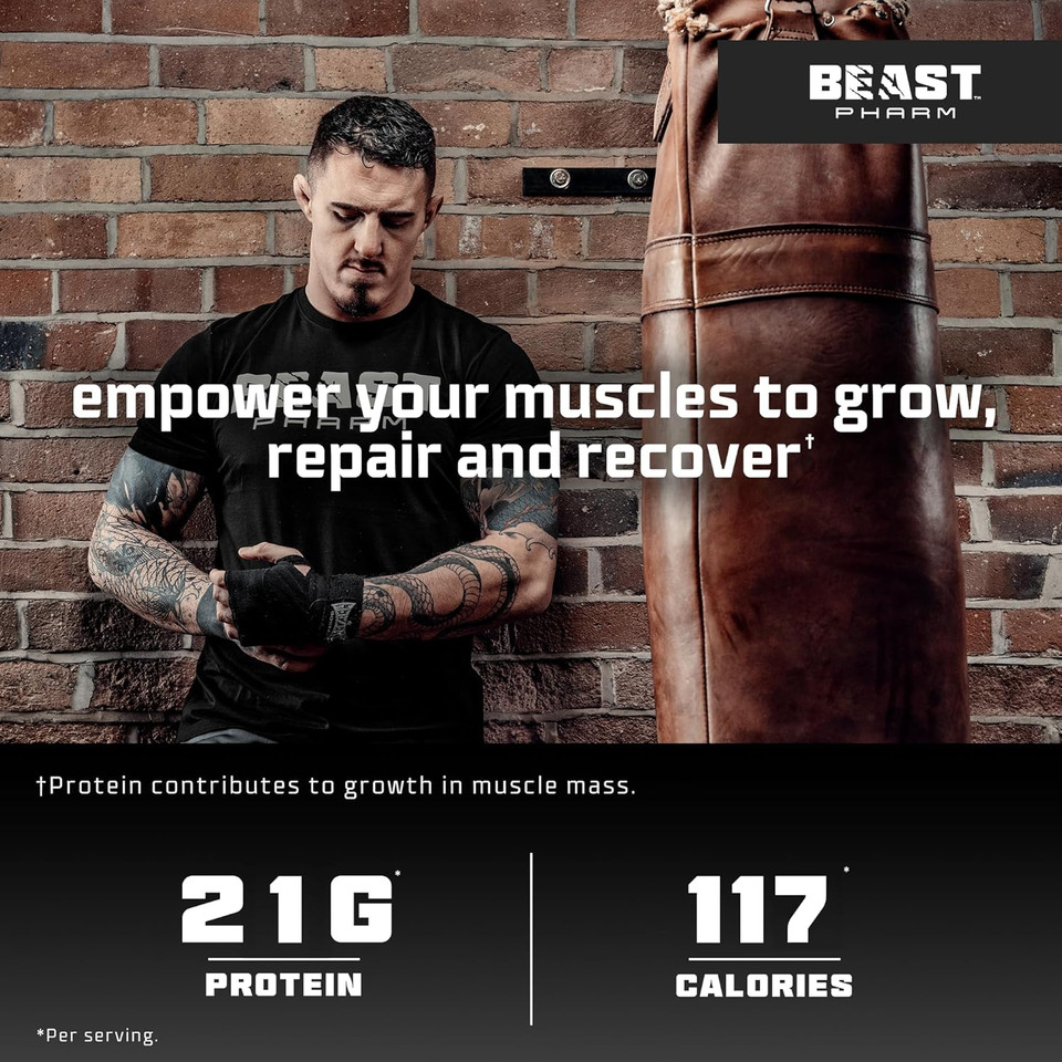 Beast | Whey Protein Powder 2KG | 21g Protein per Shake, 67 Drinks | Strawberry