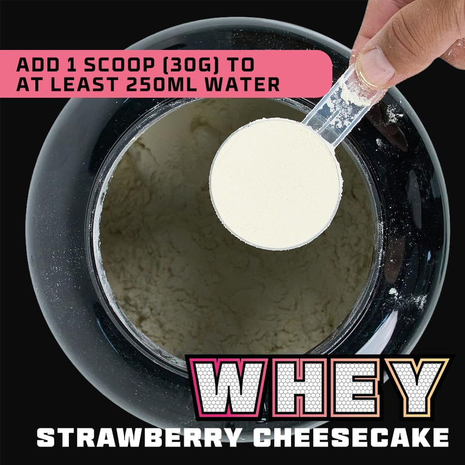 Beast | Whey Protein Powder 2KG | 21g Protein per Shake, 67 Drinks | Strawberry Jammy Biscuit